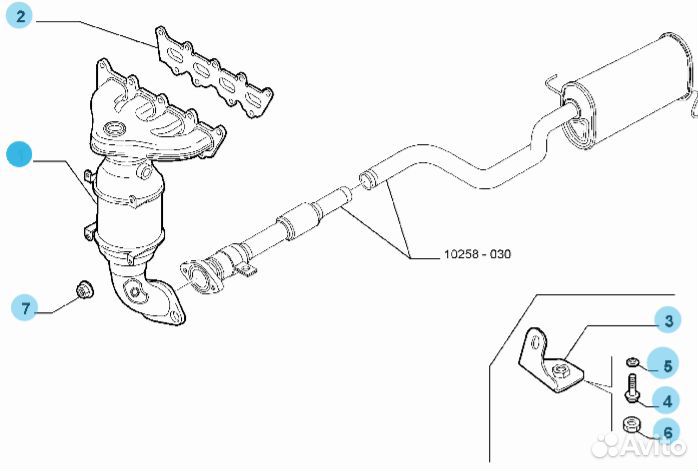 Выхлоп Fiat 1.4 350a1000