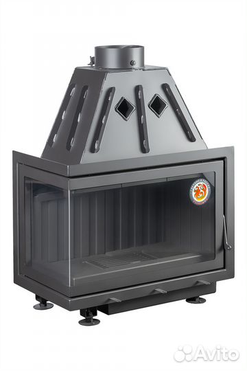 Камин Экокамин Альфа 700 LB два стекла левая черны