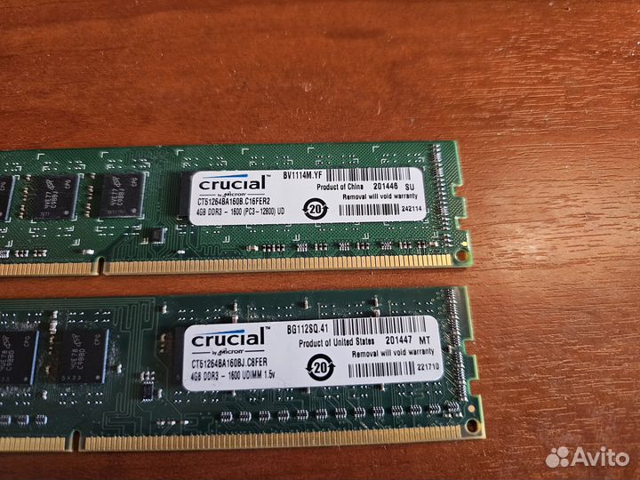 Оперативная память для пк DDR3 4 GB 2 планки