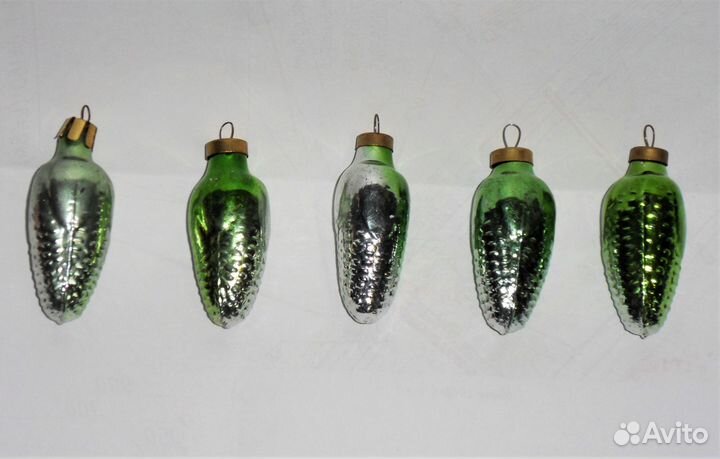 Елочные игрушки подвесные Кукурузки 5 шт СССР