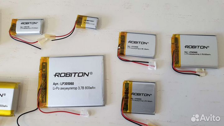 Аккумуляторы Li-pol Robiton 3.7в с защитой