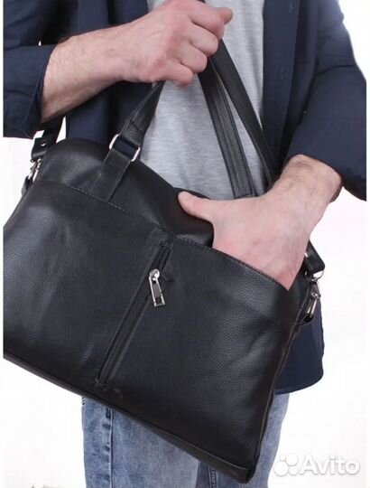 Мужская сумка/сумка для ноутбука эко кожа новая