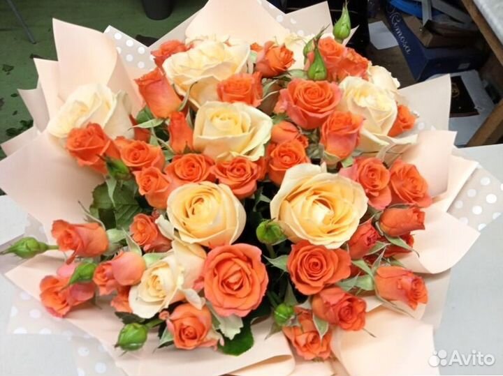 Букет Цветы Пионы Розы 51 101 в корзине. доставка