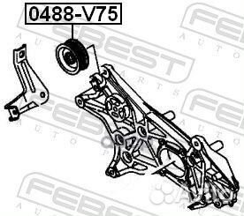 0488-V75 ролик ремня приводного Mitsubishi Paj