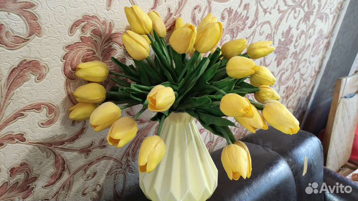 Искусственные цветы розы, тюльпаны, пионы