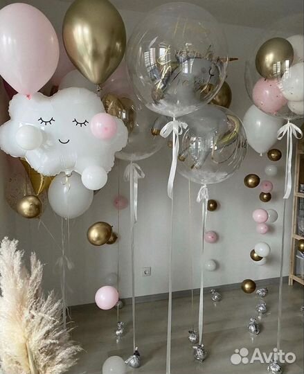 Гелиевые шары Воздушные шары на выписку из роддома