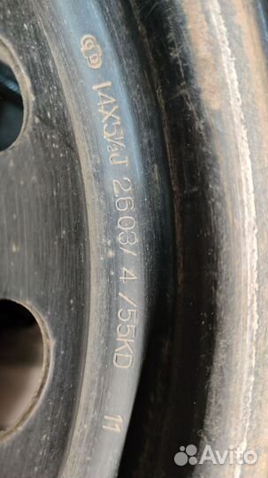 Диски Toyota R 14 4x100 DIA 54.1 ET 45