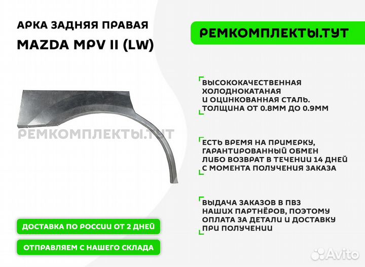 Арка задняя правая Mazda MPV 2 LW