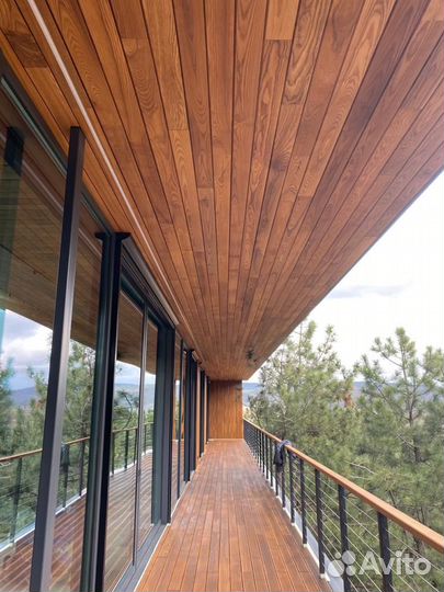 Терраса и фасад из термодоски на 100 лет