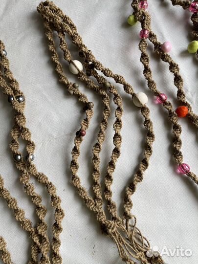 Подвесное кашпо из джута