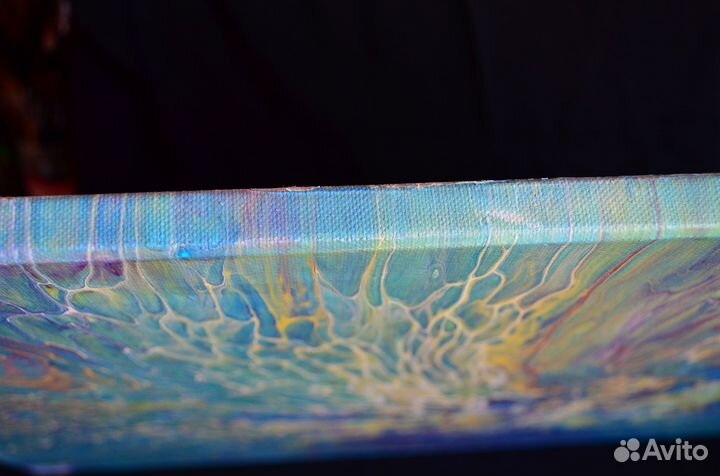 Картина для интерьера абстракция Флюид арт