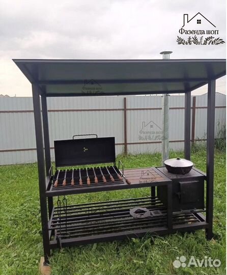 Мангал с крышей