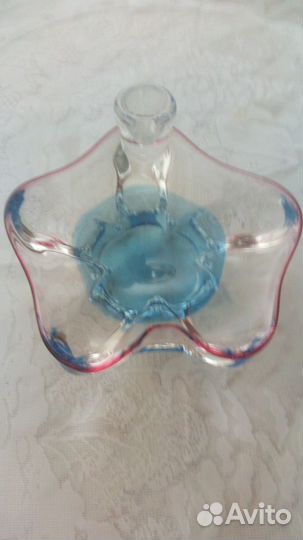 Ваза для фруктов или конфет с синим шаром