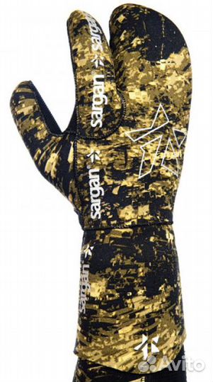 Неопреновые трехпалые рукавицы для подводной охоты