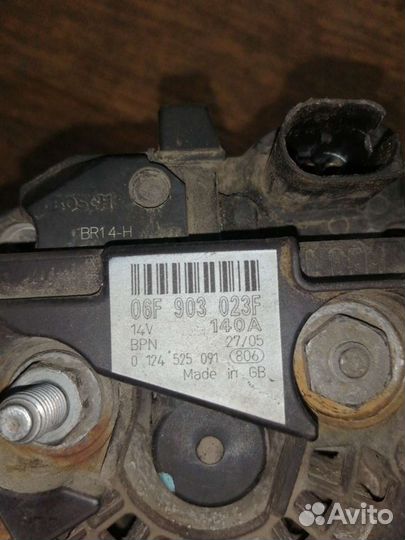 Генератор Volkswagen Passat B6, BKP, 2.0, TDI