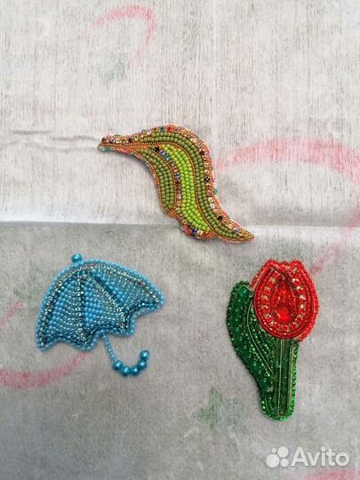 Броши ручной работы из бисера