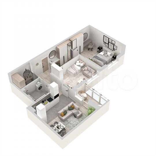 2-к. квартира, 69,7 м², 10/17 эт.