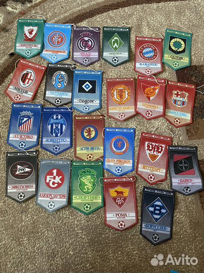 Футбольные вымпелы 23шт