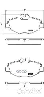 Колодки тормозные дисковые перед mercedes-B
