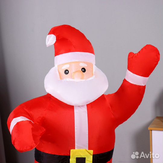 Надувная фигура Дед Мороз 120см светится в темноте