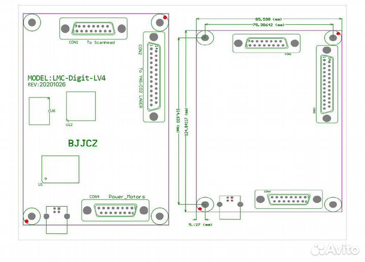 Оригинал LMC-digit-LV4 bjjcz контроллер маркера