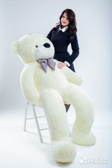 Большой медведь 2м шоколадный. Плюшевый мишка