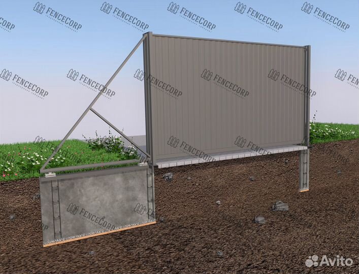 Ворота откатные из профлиста