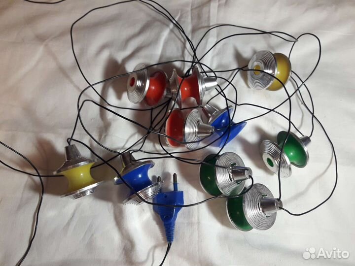 Елочная гирлянда фонарики СССР катушки