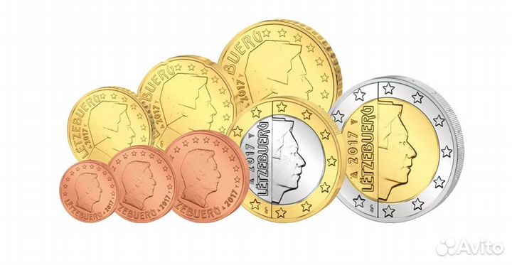 Годовой набор монет за 2017 год. Люксембург