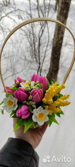 Букет в корзине