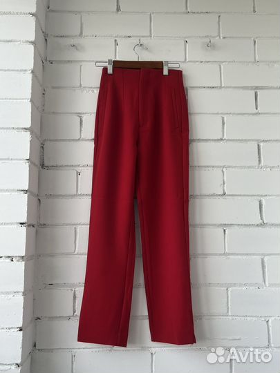 Брюки stradivarius красные