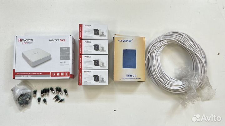 Комплект видеонаблюдения 4 камеры