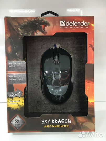 Мышка проводная Defender GM-090L Dragon 6 кнопок и