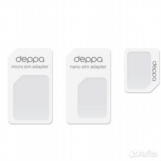 Переходник для SIM-карт, 3в1, цвет белый, #70435