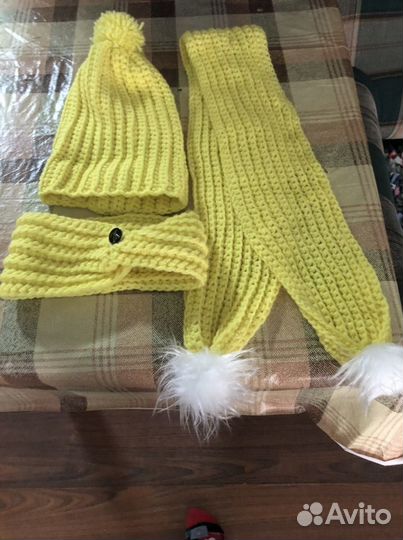 Комплект шапка, шарф