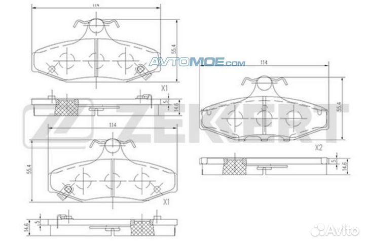 Колодки торм. диск. задн. Daewoo Korando (KJ) 99