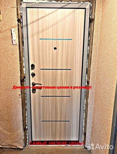 Толстая дверь входная металлическая с бесплатной д