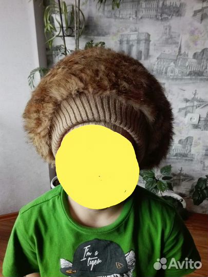 Новый Берет натуральный мех