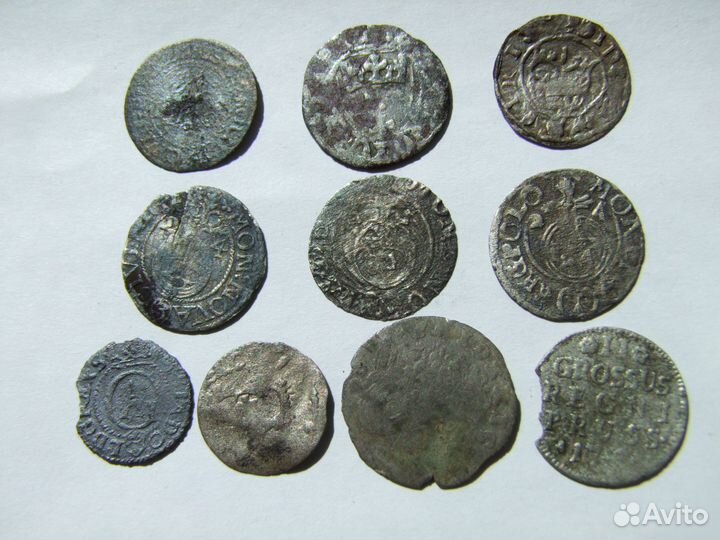 Монеты 16 - 18 вв. 10 шт. одним лотом