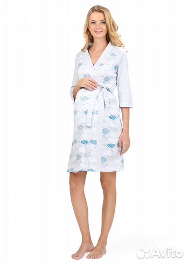Халат для дома и роддома I love mum, р/р 44