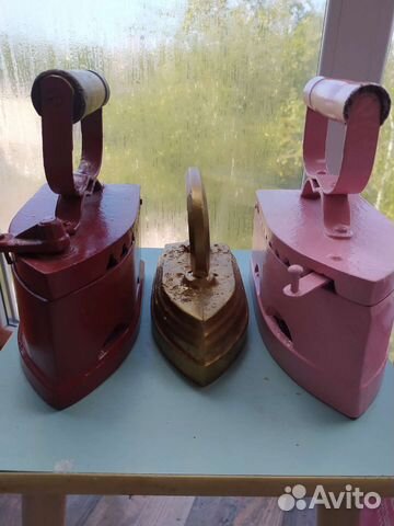Утюги чугунные, отреставрированные