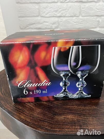 Бокал для вина богемское хрустальное стекло