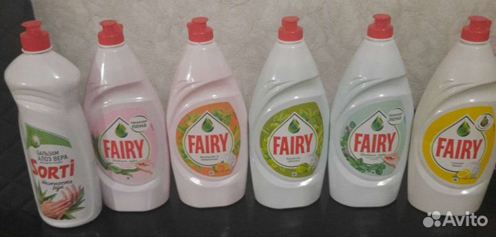 Fairy для мытья посуды, сорти, порошок