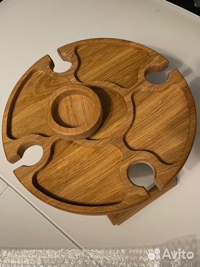 Столик поднос из дерева сырная тарелка Туки Тук