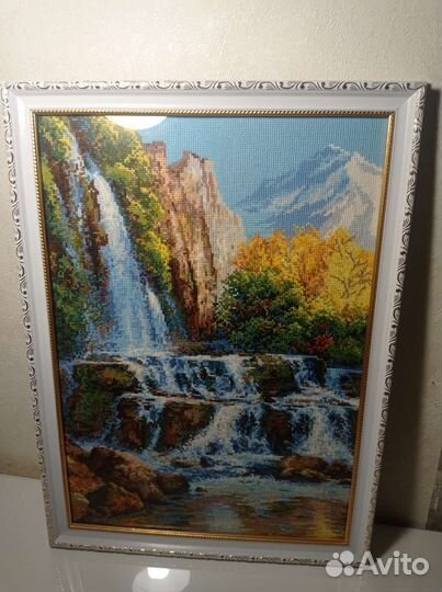 Картина вышитая крестиком ручная работа