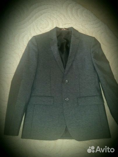 Школьный пиджак серый