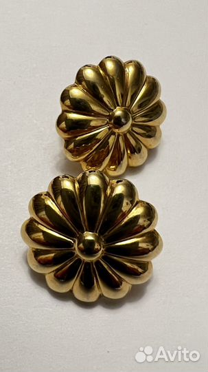 Легкие клипсы серьги цветочки из США