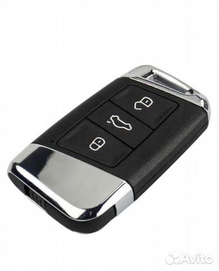 Чехол для ключа Skoda Volkswagen / Шкода Фольксваген металл Red на не выкидной ключ