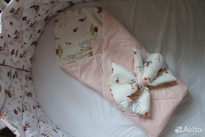 Бортики в кроватку и одеяло