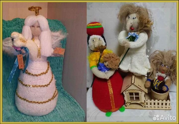 Куклы обереги, бабушка Яга, Домовой, Большой Ангел